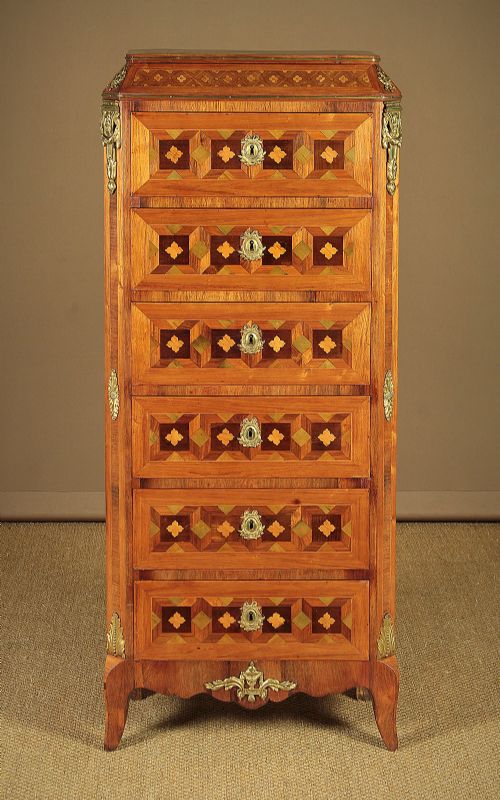 Narrow French Chest of Drawers C.1900.