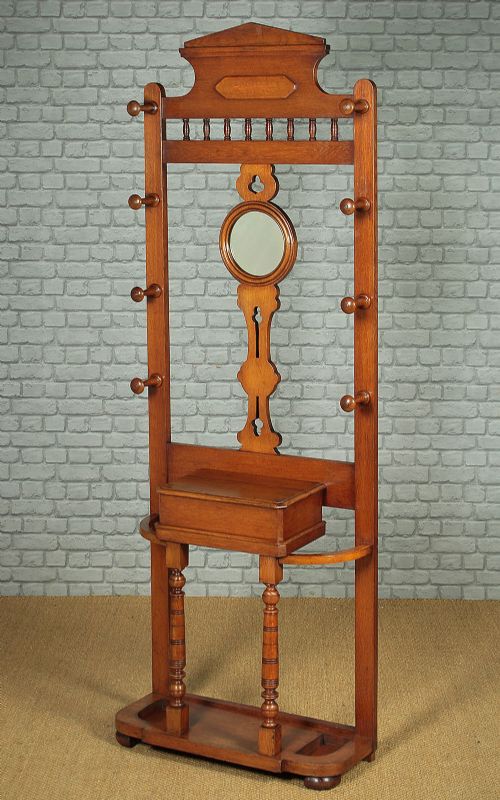 Mid 19th.c. Oak Hall Stand C.1860.