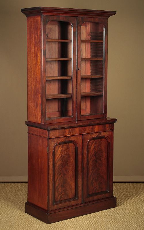 Narrow Mahogany Bookcase C.1850