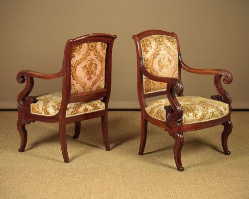 Pair Regency Mahogany Armchairs C.1830.