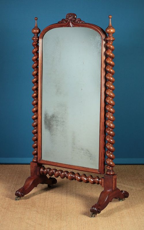 Large Mahogany Cheval Mirror C.1840.