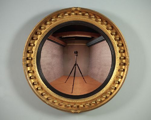 Regency Style Gilded Convex Wall Mirror C.1880.