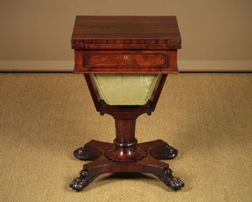 Rosewood Work Box & Writing Table C.1830.