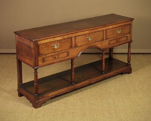Mid 19th.c. Oak Potboard Dresser Base C.1830.