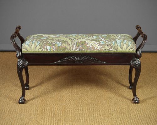 Quality Mahogany Duet Piano Stool C.1910.