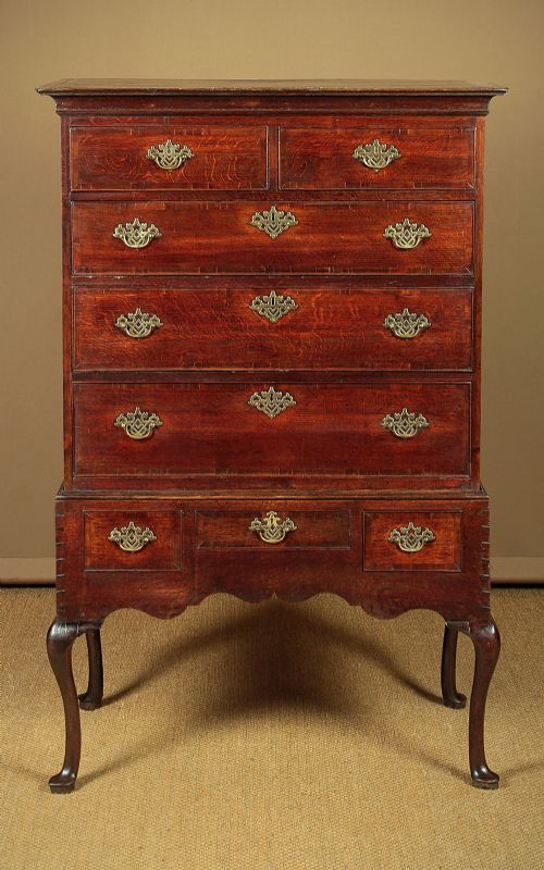 Georgian Oak Chest on Stand C.1800.