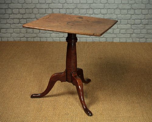 Primitive Oak Tripod Table C.1800.