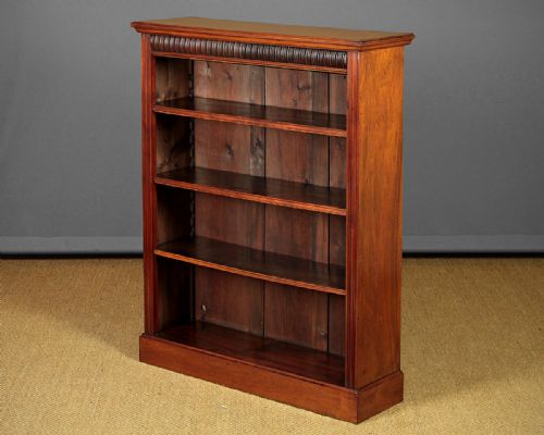 Edwardian Walnut Open Bookshelves C.1910.
