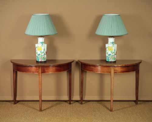 Pair George III Mahogany Side Tables C.1810.