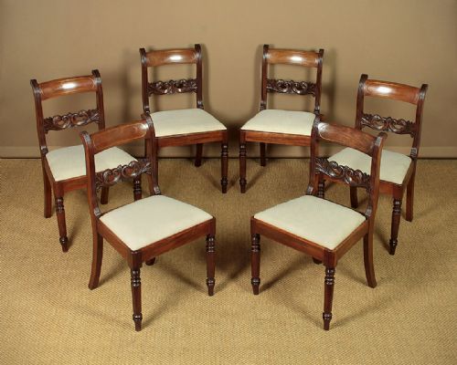 Set Six William IV Mahogany Dining Chairs C.1830.