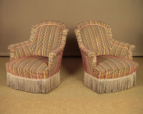 Pair of Cocktail Armchairs C.1890.