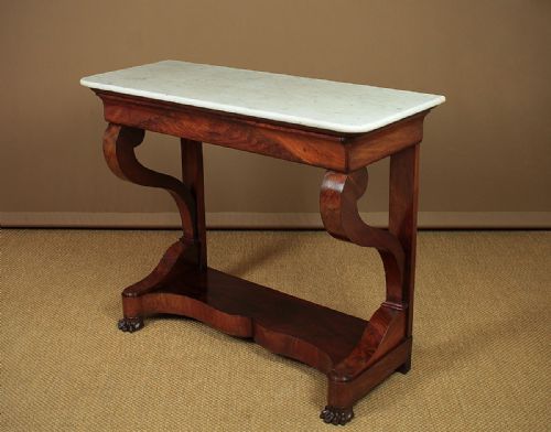 Marble Top Mahogany Console Table C.1840.