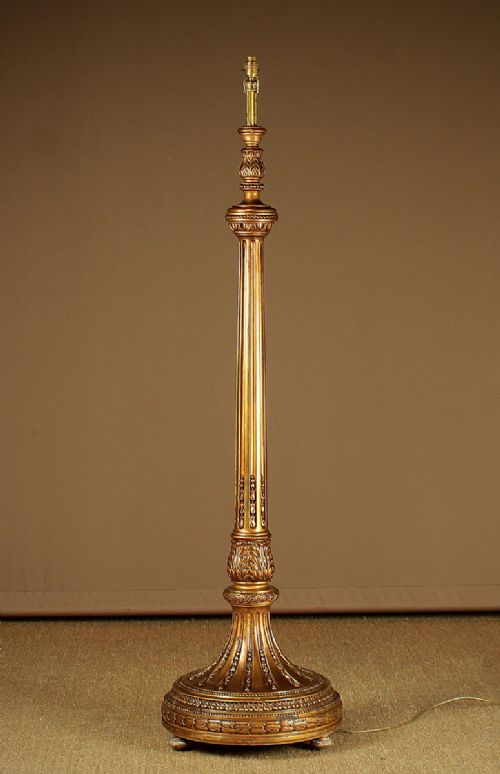 Gilt Wood Standard Lamp C.1930.