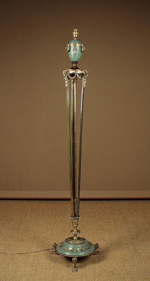 Regency Style Brass Floor Lamp C.1920.