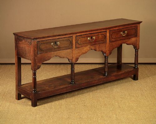Early 19th.c. South Wales Open Potboard Dresser Base C.1820.