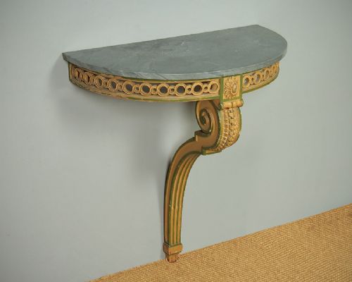 Demi-lune Marble Top Console Table C.1930.