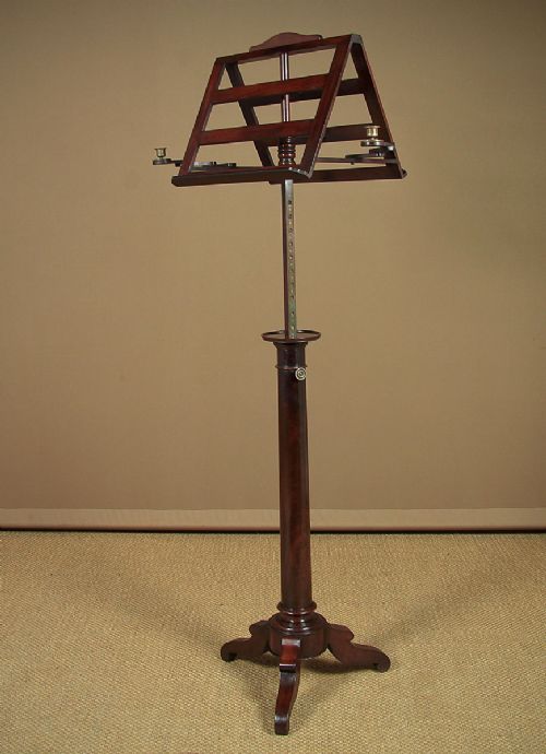 Adjustable Mahogany Duet Music Stand C.1840.