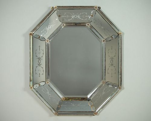 19th.c. Venetian Glass Wall Mirror C.1890.