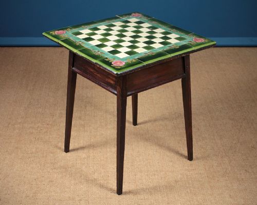 Edwardian Era Arts & Crafts Tile Top Games Table C.1905