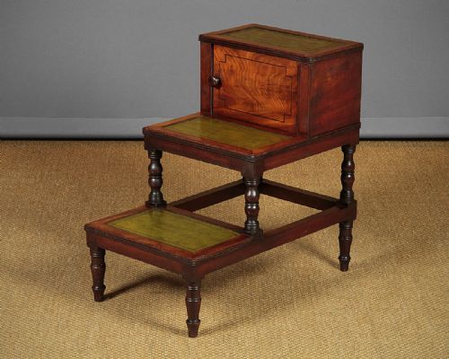 Regency Period Mahogany Library Steps C.1820.