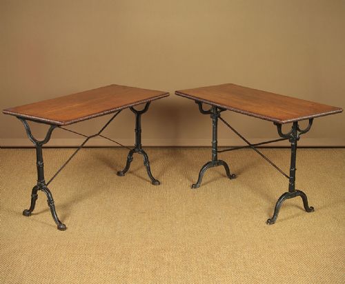 Pair of Oak & Iron Tavern Tables C.1890.