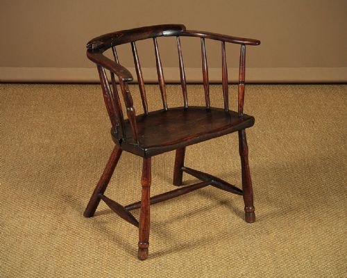 Small Welsh Stick Back Armchair C.1800.