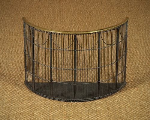 Small Bow Front Fire Guard C.1820.