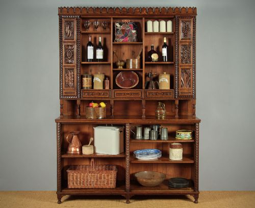 fig 1. Unique South Wales Dresser with Harvest Theme Carvings c.1872.
