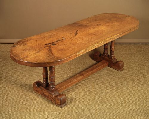 Slab Top Oak Refectory Table C.1930.