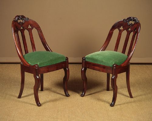 Pair of Gothic Mahogany Side Chairs C.1820.