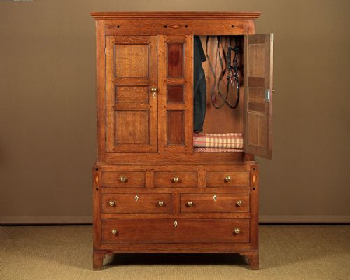 Welsh Oak Tack Cupboard C.1820.