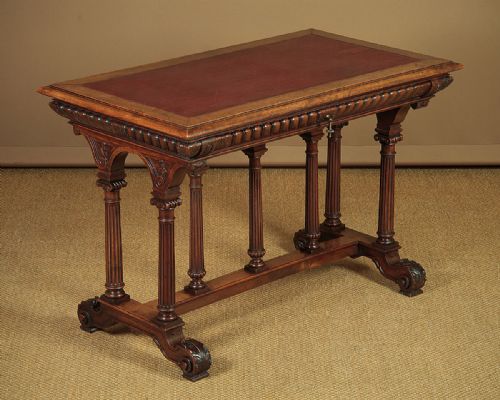 Late 19th.c. Walnut Library Table C.1880.