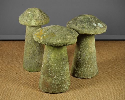 Three Antique Staddle Stones.