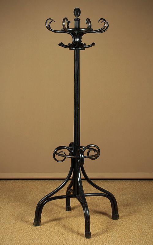 Large Ebonised Bentwood Hatstand C.1920.