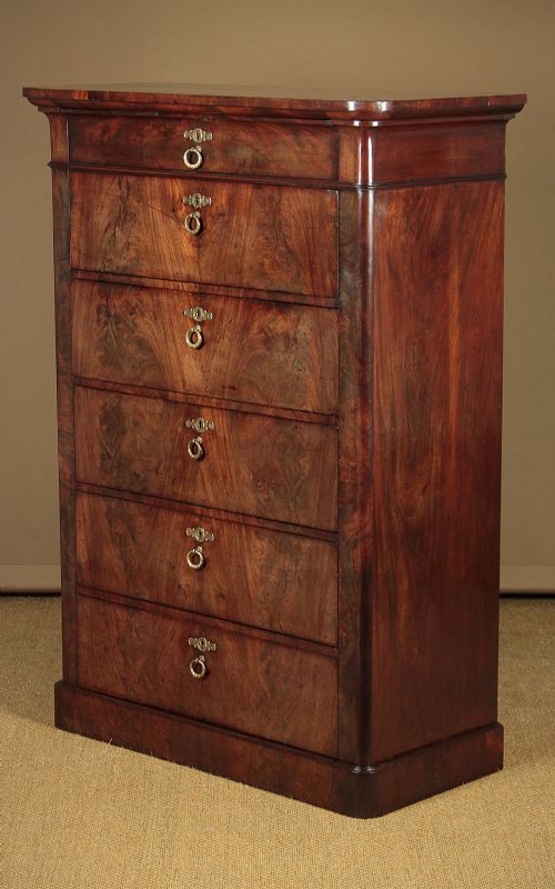 Tall Biedermeier Chest of Drawers C.1830.