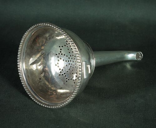 Georgian Silver Wine Funnel C.1800.