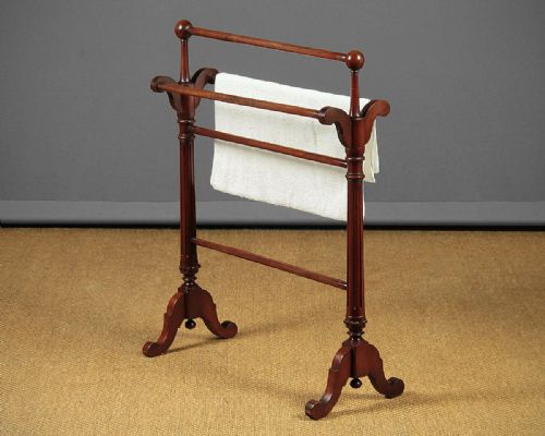 Mid 19th.c. Mahogany Bathroom Towel Rail C.1860.