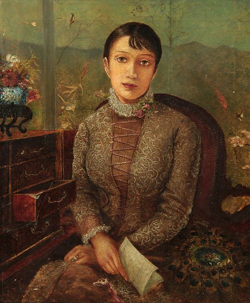 Unusual 19th.c. Portrait of a Lady C.1895.