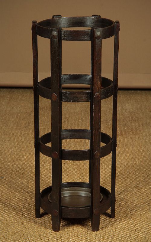 Arts & Crafts Oak Umbrella & Stick Stand by Liberty & Co. C.1920.