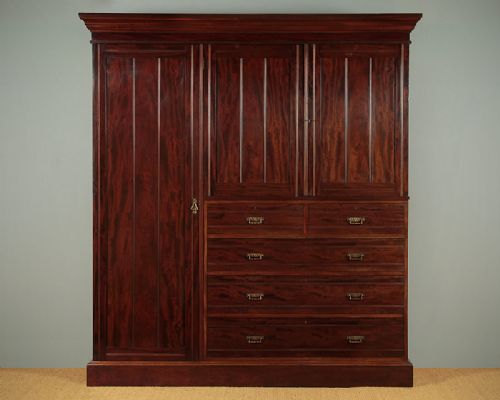 Mahogany Combination Wardrobe by James Winter & Sons C.1890.
