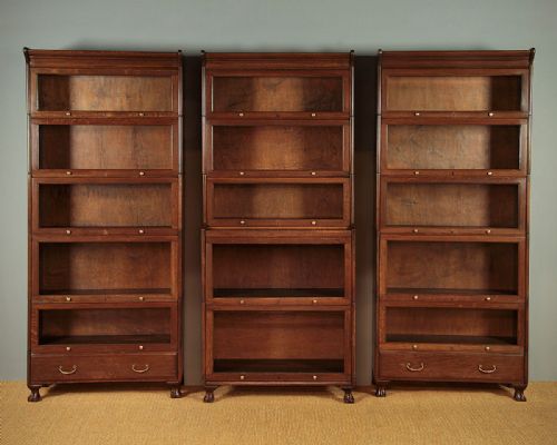 Set of Three Oak Stacking Office Bookcases C.1920.