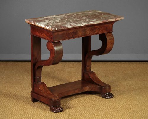 Small Marble Top Console Table C.1840.