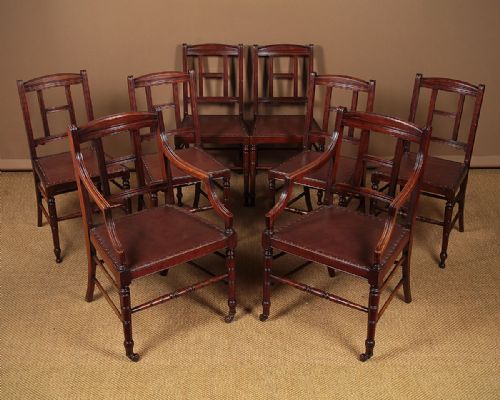 Set Eight Edwardian Mahogany Dining Chairs C.1905.