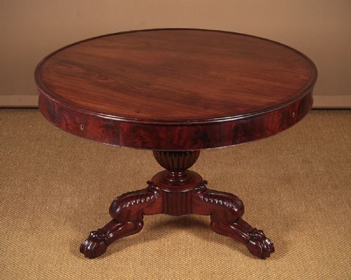Mid 19th.c. Mahogany Drum Table C.1840.
