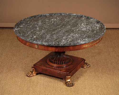 Reduced Empire Style Marble Top Centre Table C.1840.