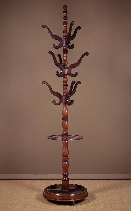 Tall Mahogany Hall Tree C.1870.