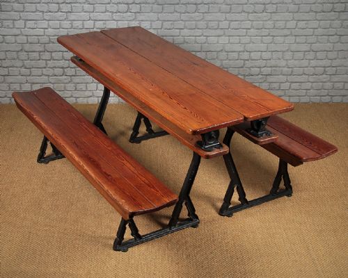 Pair of Metamorphic Chapel Benches & Tables C.1890.