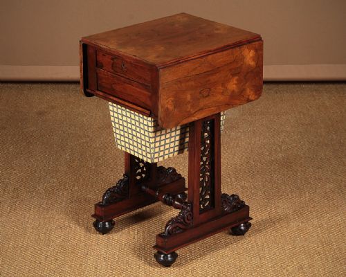 William IV Rosewood Pembroke Work Table C.1835.