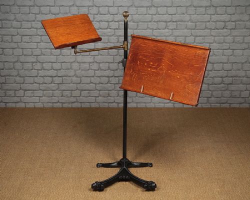 Edwardian Adjustable Reading Stand & Table C.1905.
