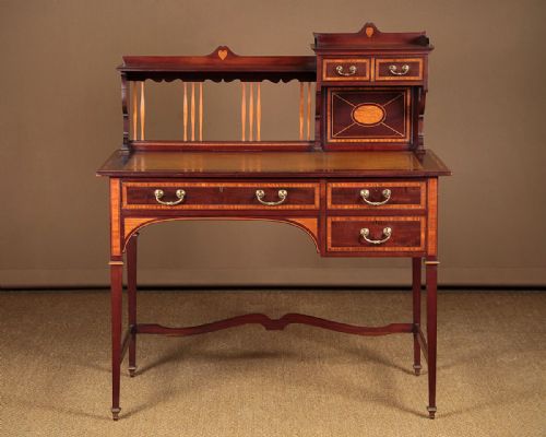 Sheraton Revival Mahogany Writing Desk by Shapland & Petter C.1900.